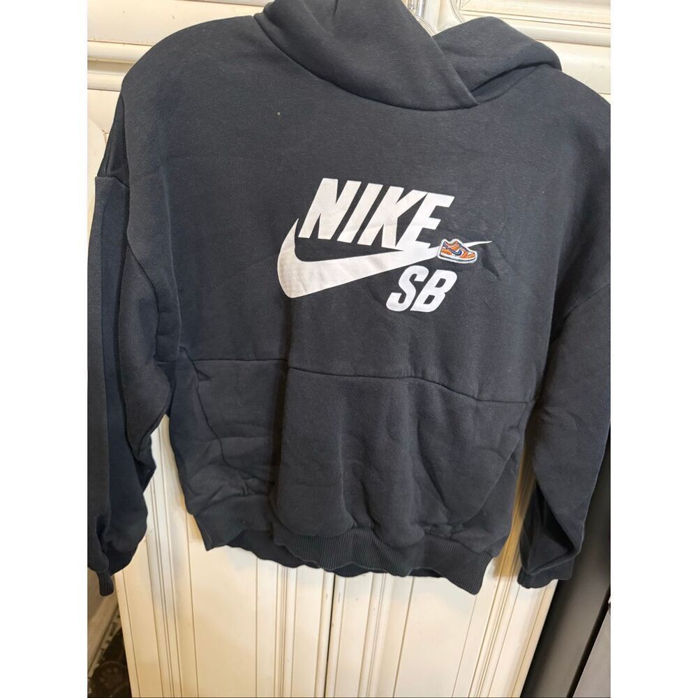 Nike Youth SB Graphic Skateboarding Pullover Hoodie Sweatshirt Black Medium